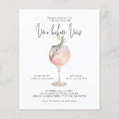 Budget Elegante Rosa Vino vor Vows Brautparty (Vorderseite)