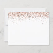 Budget Elegante Rose Gold Glitzer Hochzeit Einladu (Rückseite)