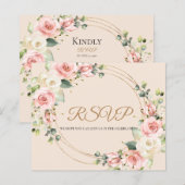 BUDGET Elegante RSVP-Karte. (Vorne/Hinten)