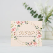 BUDGET Elegante RSVP-Karte. (Stehend Vorderseite)