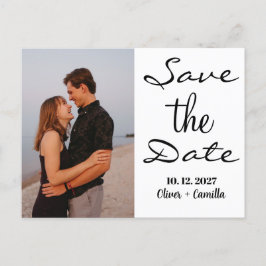 Budget elegante Save-the-Date-Hochzeitseinladungen Ankündigungspostkarte