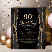 Budget-Elegante schwarze goldene 90. Geburtstagsei
