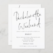 Budget Elegante Script Bachelorette Wochenende Ein (Vorne/Hinten)
