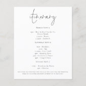 Budget Elegante Script Bachelorette Wochenende Ein (Rückseite)