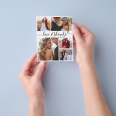 Budget Elegante Script Collage Wedding Vielen Dank Flyer (Gruppe)