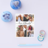 Budget Elegante Script Collage Wedding Vielen Dank Flyer (Einzeln)