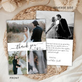Budget Elegante Script Collage Wedding Vielen Dank Flyer