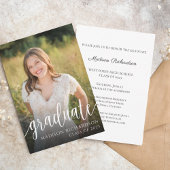 Budget Elegante Script Graduate Foto Ankündigung