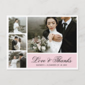 Budget Elegante Script Hochzeit Vielen Dank Postca Postkarte (Vorderseite)