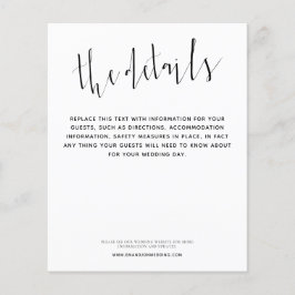 Budget Elegante Script-Hochzeitsdetails