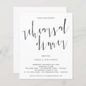 Budget Elegante Script Probe Dinner Einladung (Vorne/Hinten)