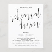 Budget Elegante Script Probe Dinner Einladung (Vorderseite)