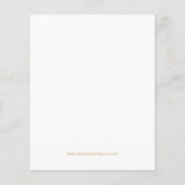 Budget Elegante Script Probe Dinner Einladung (Rückseite)