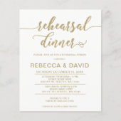 Budget Elegante Script Probe Dinner Einladung (Vorderseite)