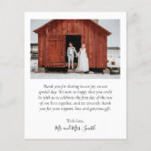 Budget Elegante Script Wedding Collage Danke Fl Flyer (Hinten)