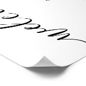 Budget Elegante Script Wedding Willkommenszeichen Poster (Ecke)