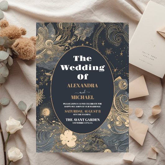 Budget Elegante Silver Gold Celestial Wedding