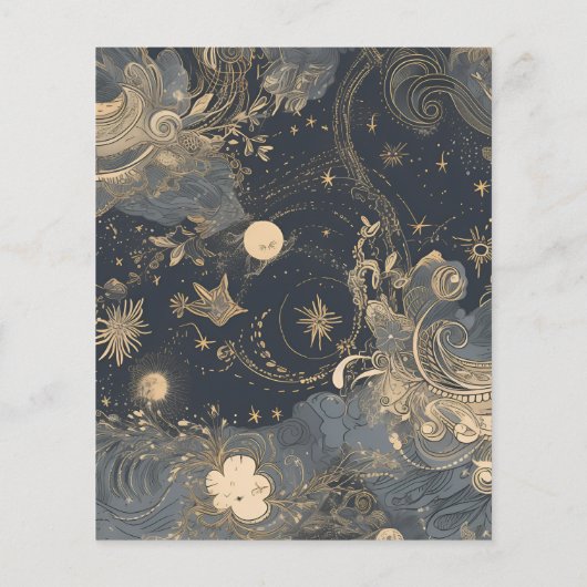 Budget Elegante Silver Gold Celestial Wedding (Rückseite)