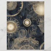 Budget Elegante Silver Gold Celestial Wedding Flyer (Hinten)