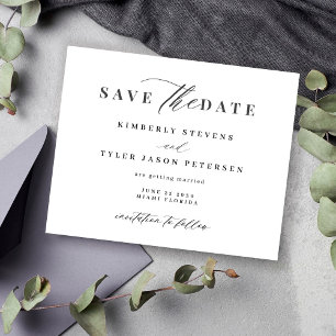 Budget elegante Skripthochzeit speichern Sie das D