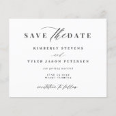 Budget elegante Skripthochzeit speichern Sie das D Flyer (Vorne)