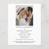 Budget Elegante SkriptWedding Save the Date Flyer (Hinten)