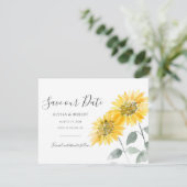 Budget Elegante Sonnenblumen Botanisch Save the Da (Stehend Vorderseite)
