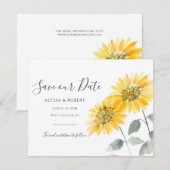 Budget Elegante Sonnenblumen Botanisch Save the Da (Vorne/Hinten)