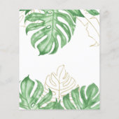 Budget Elegante tropische Hochzeit Einladung. Flyer (Hinten)