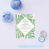 Budget Elegante tropische Hochzeit Einladung. Flyer (Einzeln)