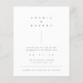 Budget Elegante Typografie 3 Foto Wedding Einladun (Rückseite)