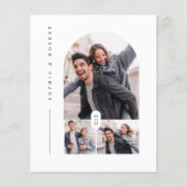 Budget Elegante Typografie 3 Foto Wedding Einladun (Vorderseite)