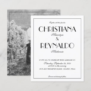 BUDGET Elegante Typografie Art Deco Foto Hochzeit