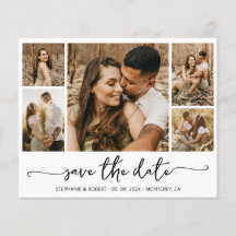 Budget Elegante Typografie Collage Save the Date