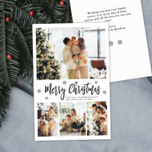 Budget Elegante Typografie Collage Weihnachtskarte