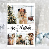 Budget Elegante Typografie Collage Weihnachtskarte