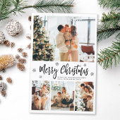Budget Elegante Typografie Collage Weihnachtskarte