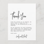 Budget Elegante Typografie Foto Hochzeit Vielen Da Postkarte (Vorderseite)