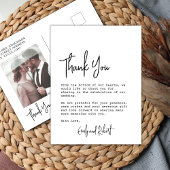 Budget Elegante Typografie Foto Hochzeit Vielen Da Postkarte