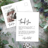 Budget Elegante Typografie Foto Hochzeit Vielen Da Postkarte