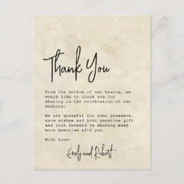 Budget Elegante Typografie Foto Hochzeit Vielen Da Postkarte