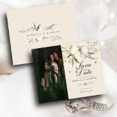 Budget Elegante Wasserfarben Save the Date Bild Flyer
