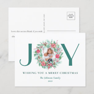 Budget Elegante Watercolor JOY & Foto Weihnachten