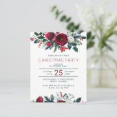 Budget - elegante Weihnachts-Party Einladung (Stehend Vorderseite)