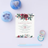 Budget - elegante Weihnachts-Party Einladung Flyer (Einzeln)