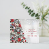 Budget Elegante Weihnachtsbaumkarte (Stehend Vorderseite)