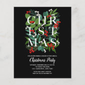 Budget Elegante Weihnachtsgrün Einladungen (Vorderseite)