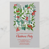 Budget Elegante Weihnachtsgrün Einladungen (Vorderseite)