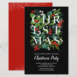 Budget Elegante Weihnachtsgrün Einladungen