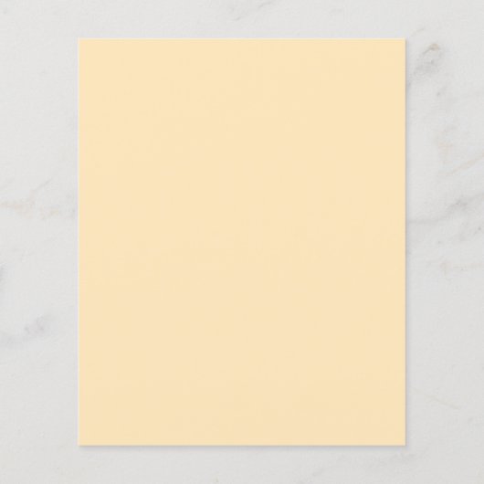 Budget Elegante Wheat Minimalistisch Wedding Menu (Rückseite)